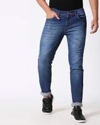 Men's Regular Mid-Rise Light Blue Jeans