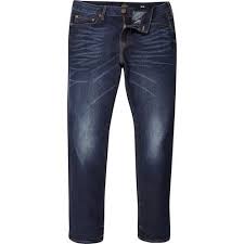 Trendy and Comfortable: Men's Slim Low-Rise Blue Jeans